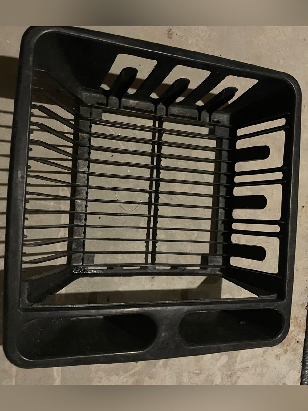 Black Plastic Dish Drying Rack - Durable Home  Drying rack